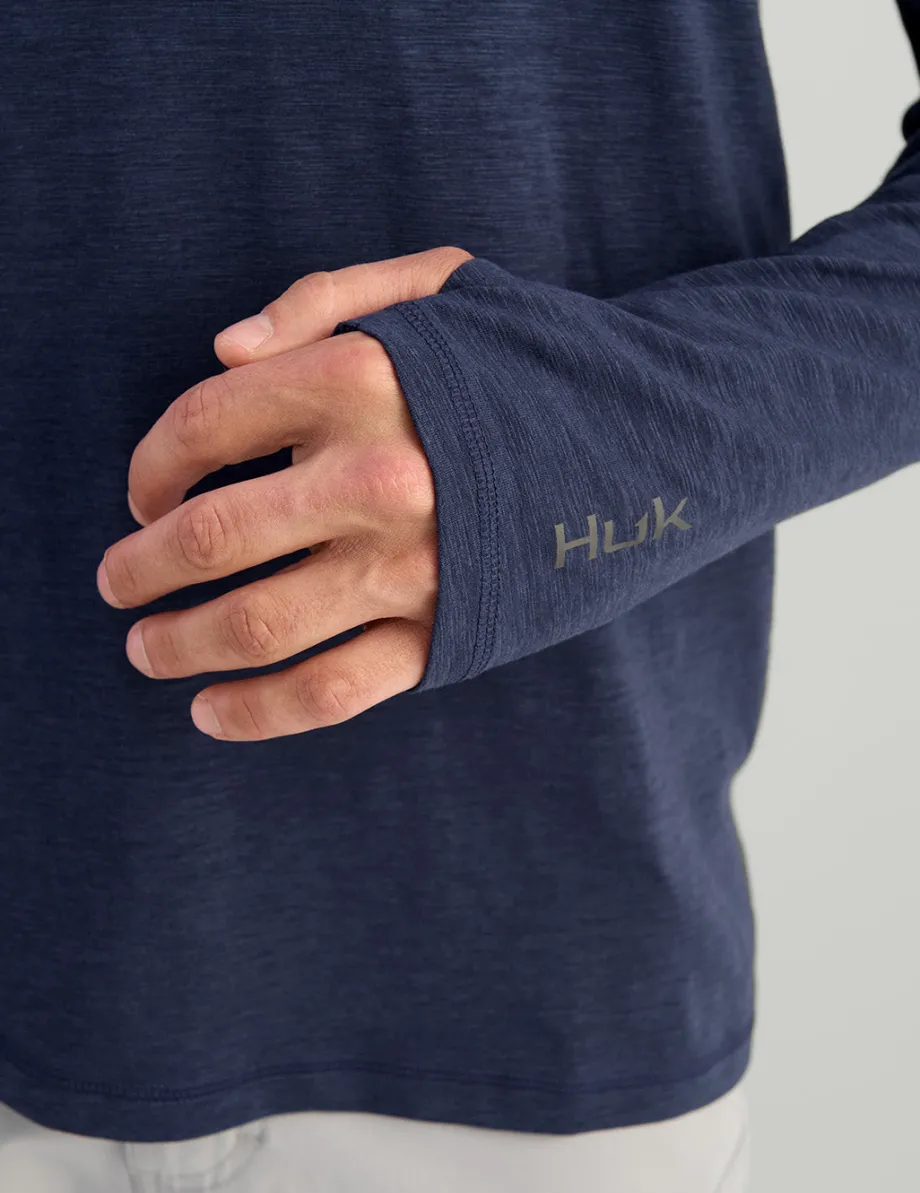 Huk Gear Performance Tops-Tasc Long Sleeve Hoodie Naval Academy