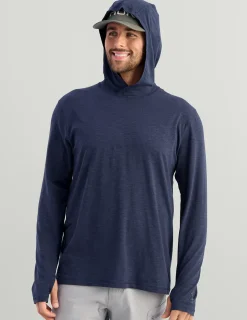 Huk Gear Performance Tops-Tasc Long Sleeve Hoodie Naval Academy