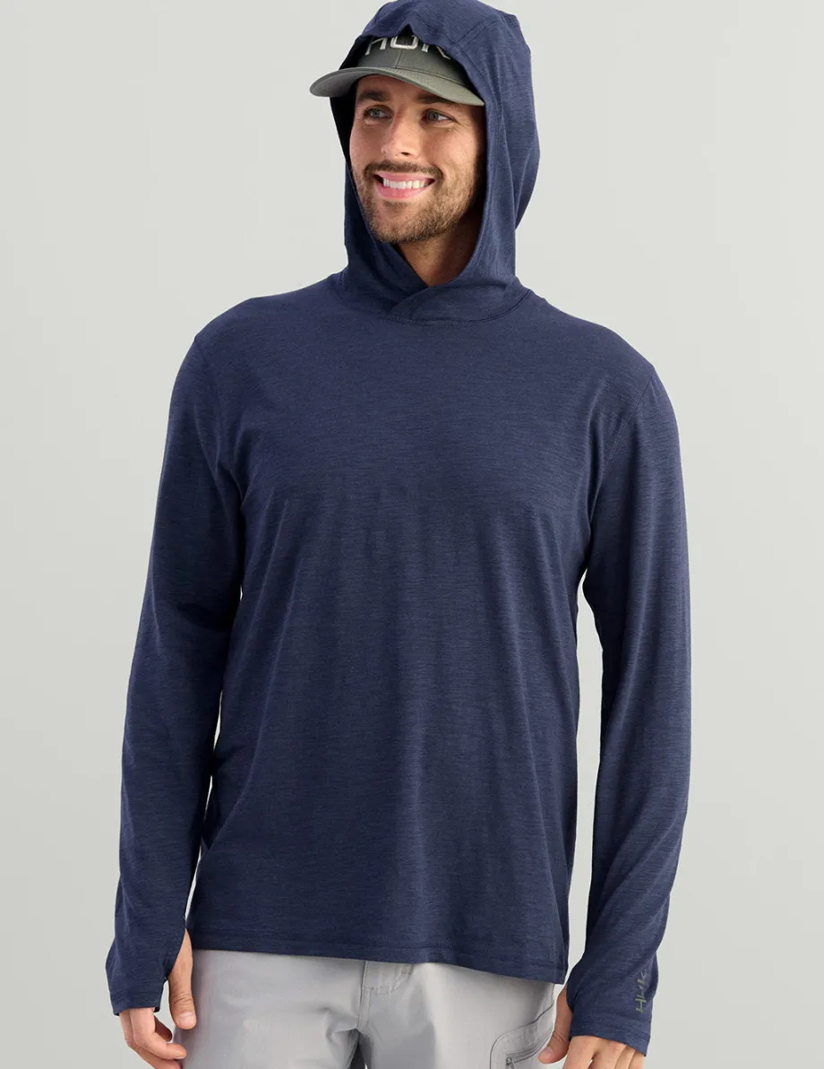 Huk Gear Performance Tops-Tasc Long Sleeve Hoodie Naval Academy