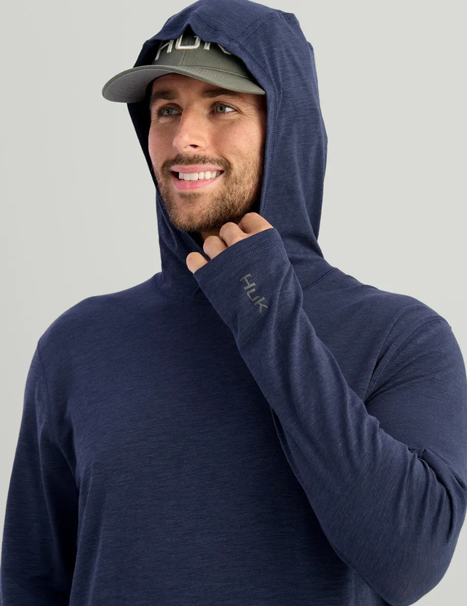 Huk Gear Performance Tops-Tasc Long Sleeve Hoodie Naval Academy