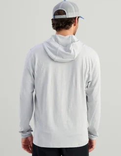 Huk Gear Performance Tops-Tasc Long Sleeve Hoodie Harbor Mist