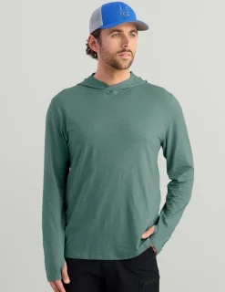 Huk Gear Performance Tops-Tasc Long Sleeve Hoodie North Atlantic