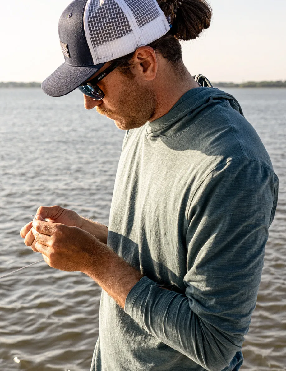 Huk Gear Performance Tops-Tasc Long Sleeve Hoodie North Atlantic