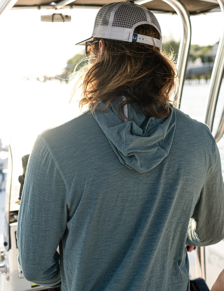 Huk Gear Performance Tops-Tasc Long Sleeve Hoodie North Atlantic