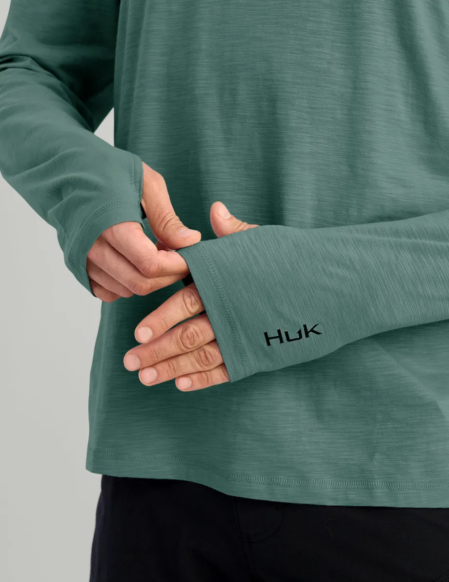 Huk Gear Performance Tops-Tasc Long Sleeve Hoodie North Atlantic