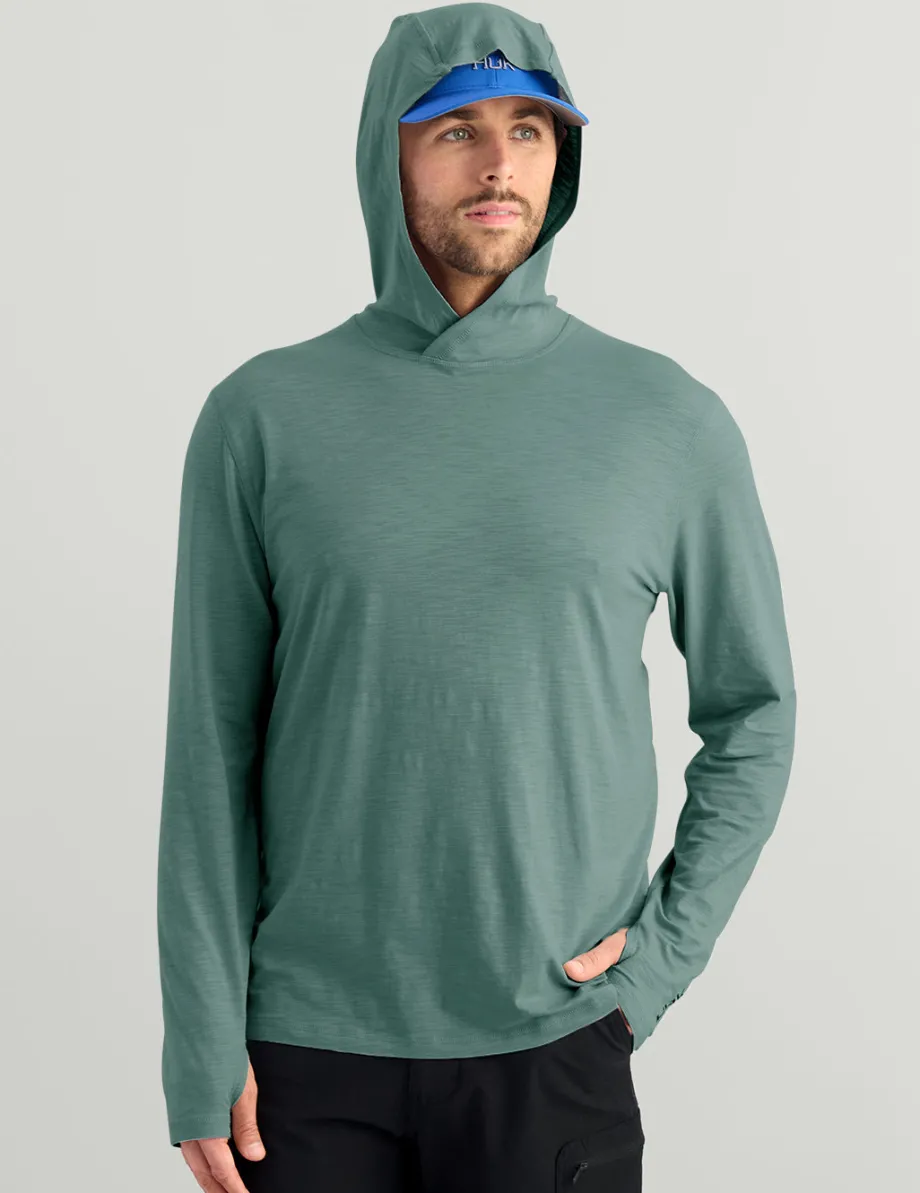 Huk Gear Performance Tops-Tasc Long Sleeve Hoodie North Atlantic
