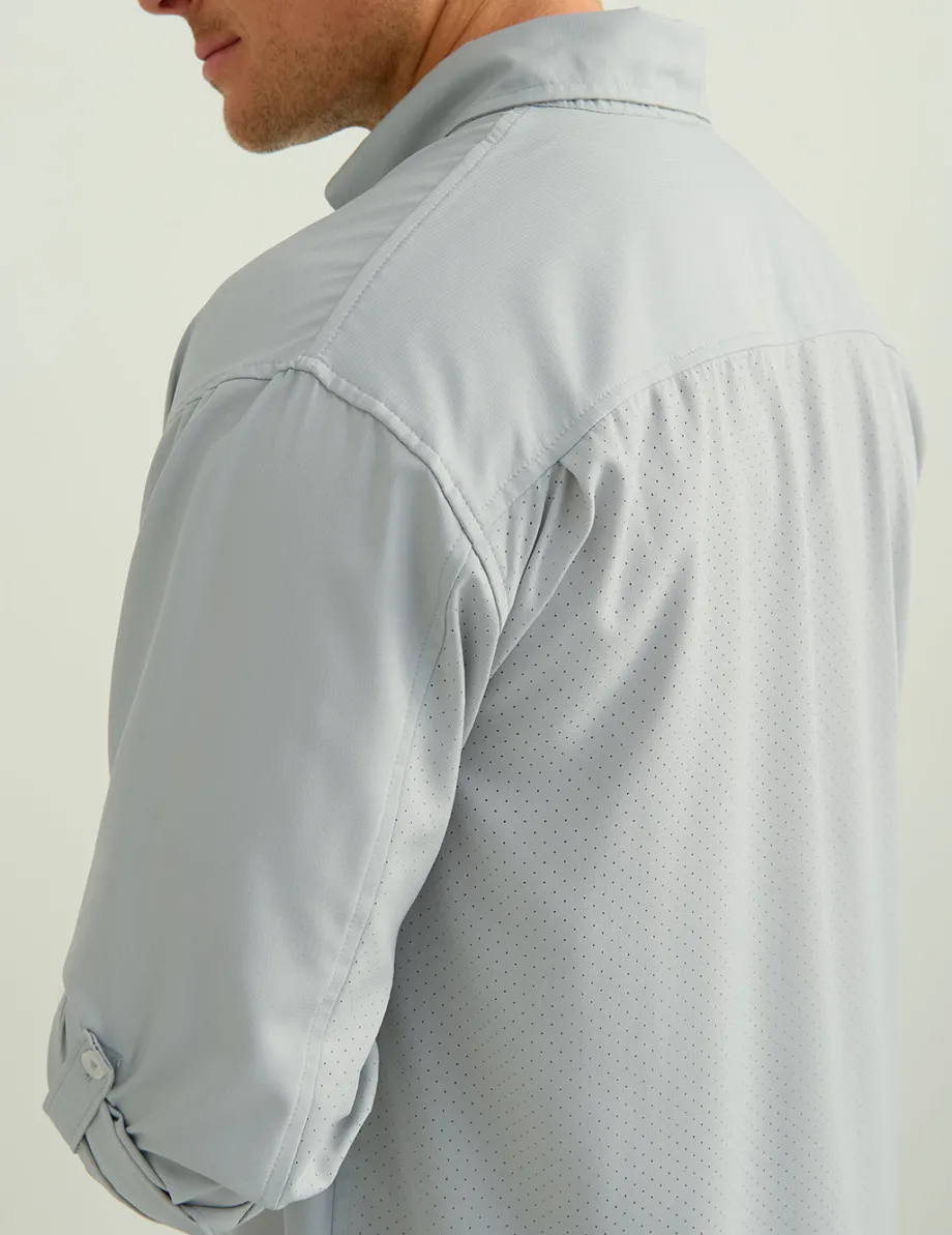 Huk Gear Button Downs-Tide Point Button-Down Harbor Mist