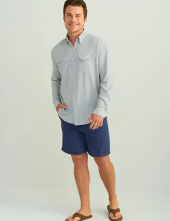 Huk Gear Button Downs-Tide Point Button-Down Harbor Mist