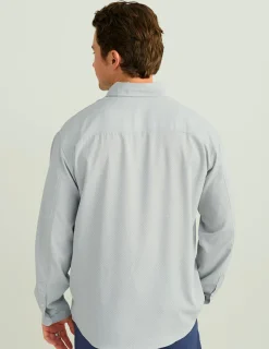Huk Gear Button Downs-Tide Point Button-Down Harbor Mist