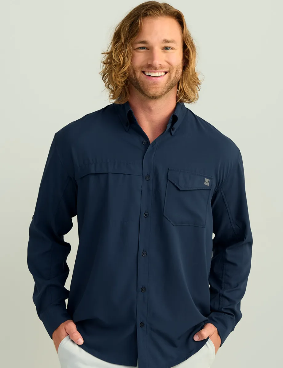 Huk Gear Button Downs-Tide Point Button-Down Naval Academy