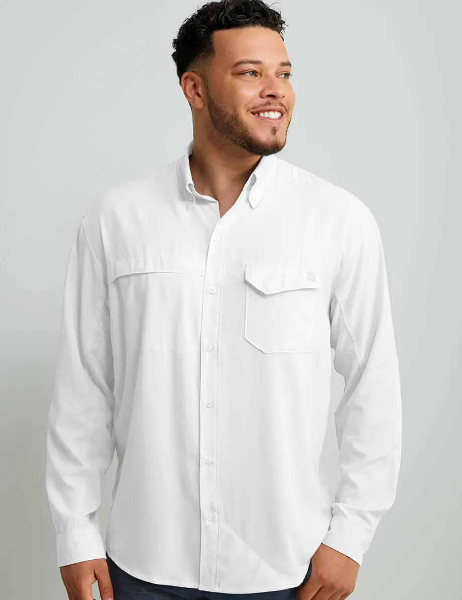 Huk Gear Button Downs-Tide Point Button-Down