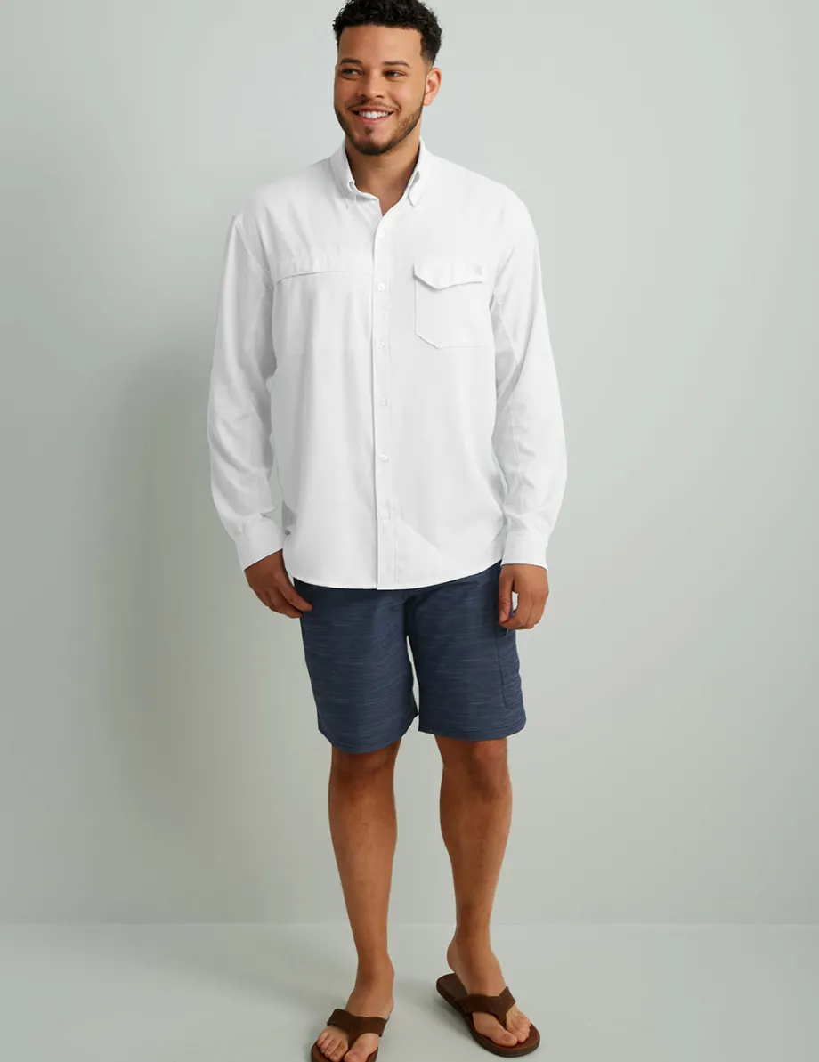 Huk Gear Button Downs-Tide Point Button-Down