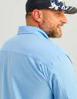 Huk Gear Button Downs-Tide Point Button-Down Marolina Blue