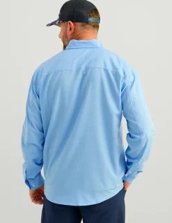 Huk Gear Button Downs-Tide Point Button-Down Marolina Blue