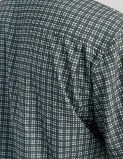 Huk Gear Button Downs-Tide Point Short Sleeve Button-Down Harbor Mist Mini Plaid