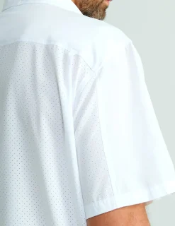 Huk Gear Button Downs-Tide Point Short Sleeve Button-Down White