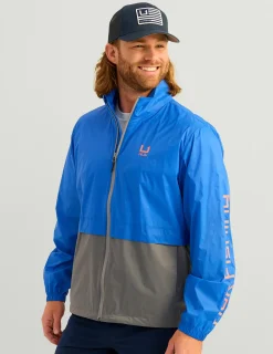 Huk Gear Windbreakers-Tradewind Windbreaker Ocean Blue