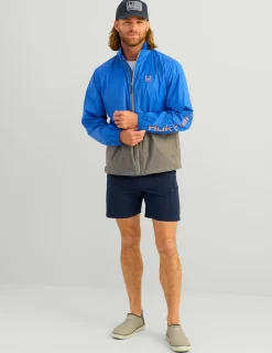 Huk Gear Windbreakers-Tradewind Windbreaker Ocean Blue
