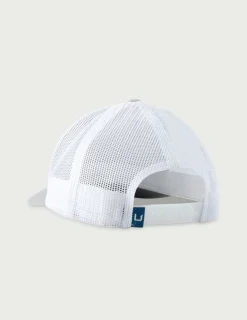 Huk Gear Hats-Trophy Flag Trucker Hat Harbor Mist