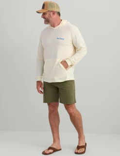 Huk Gear T-Shirts-Trout Wrangle Hoodie Tee Egret