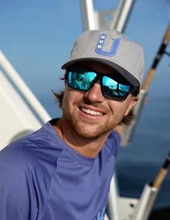 Huk Gear Hats-Varsity 5-Panel Trucker Hat Harbor Mist