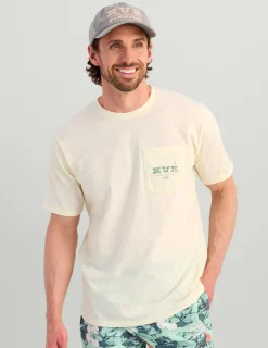 Huk Gear T-Shirts-Western Wild Pocket Tee Egret