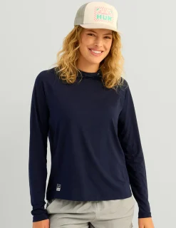 Huk Gear Performance Tops-Womens A1A Performance Hoodie Naval Academy