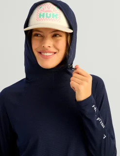 Huk Gear Performance Tops-Womens A1A Performance Hoodie Naval Academy