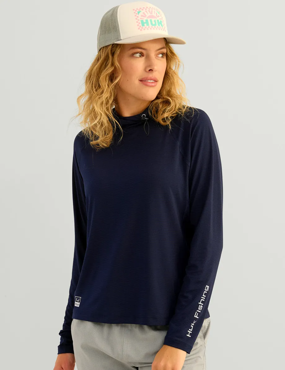 Huk Gear Performance Tops-Womens A1A Performance Hoodie Naval Academy