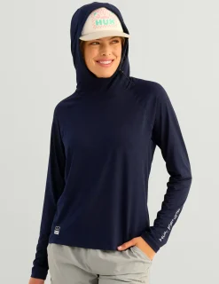 Huk Gear Performance Tops-Womens A1A Performance Hoodie Naval Academy