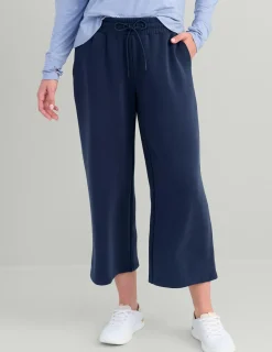 Huk Gear Pants-Womens Bayside Wide Leg Crop Naval Academy