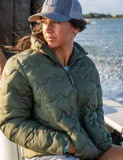 Huk Gear Insulation-Womens Huk Wave Jacket Moss