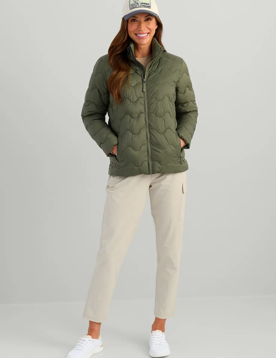 Huk Gear Insulation-Womens Huk Wave Jacket Moss