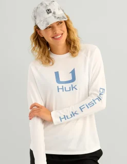 Huk Gear Performance Tops-Womens Icon Performance Crew White