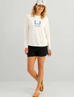 Huk Gear Performance Tops-Womens Icon Performance Crew White