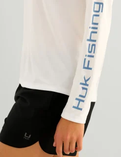 Huk Gear Performance Tops-Womens Icon Performance Crew White