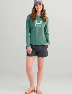 Huk Gear Performance Tops-Womens Icon Performance Crew North Atlantic