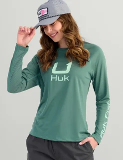 Huk Gear Performance Tops-Womens Icon Performance Crew North Atlantic