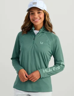 Huk Gear Performance Tops-Womens Icon Performance Hoodie North Atlantic