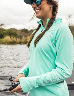 Huk Gear Performance Tops-Womens Icon Performance Hoodie Bermuda