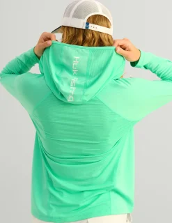 Huk Gear Performance Tops-Womens Icon Performance Hoodie Bermuda