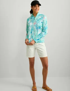 Huk Gear Performance Tops-Womens Icon Performance Hoodie Bermuda Splish Splash