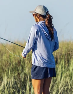 Huk Gear Performance Tops-Womens Icon Performance Hoodie Lightning Sky