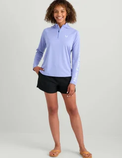 Huk Gear Performance Tops-Womens Icon Performance Hoodie Lightning Sky