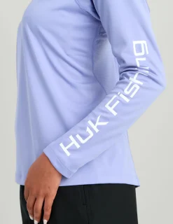 Huk Gear Performance Tops-Womens Icon Performance Hoodie Lightning Sky