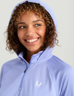 Huk Gear Performance Tops-Womens Icon Performance Hoodie Lightning Sky
