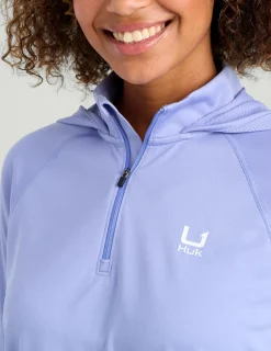 Huk Gear Performance Tops-Womens Icon Performance Hoodie Lightning Sky