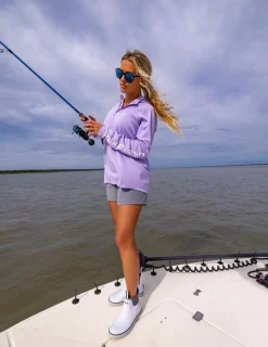 Huk Gear Performance Tops-Womens Icon Performance Hoodie Lavender