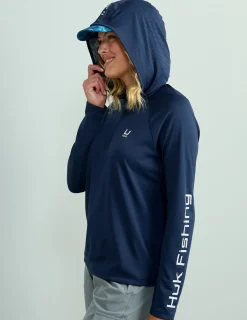 Huk Gear Performance Tops-Womens Icon Performance Hoodie Naval Academy