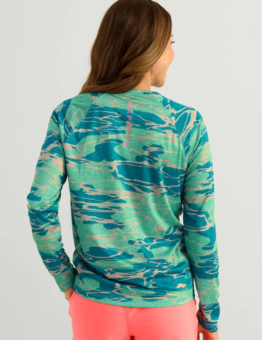 Huk Gear Performance Tops-Womens KC Pursuit Performance Crew KC Bermuda Offshore